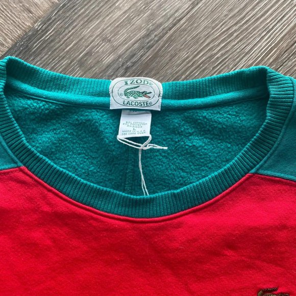 Lacoste Sweatshirt in Blue/Red/Green Size L - Picture 3 of 6